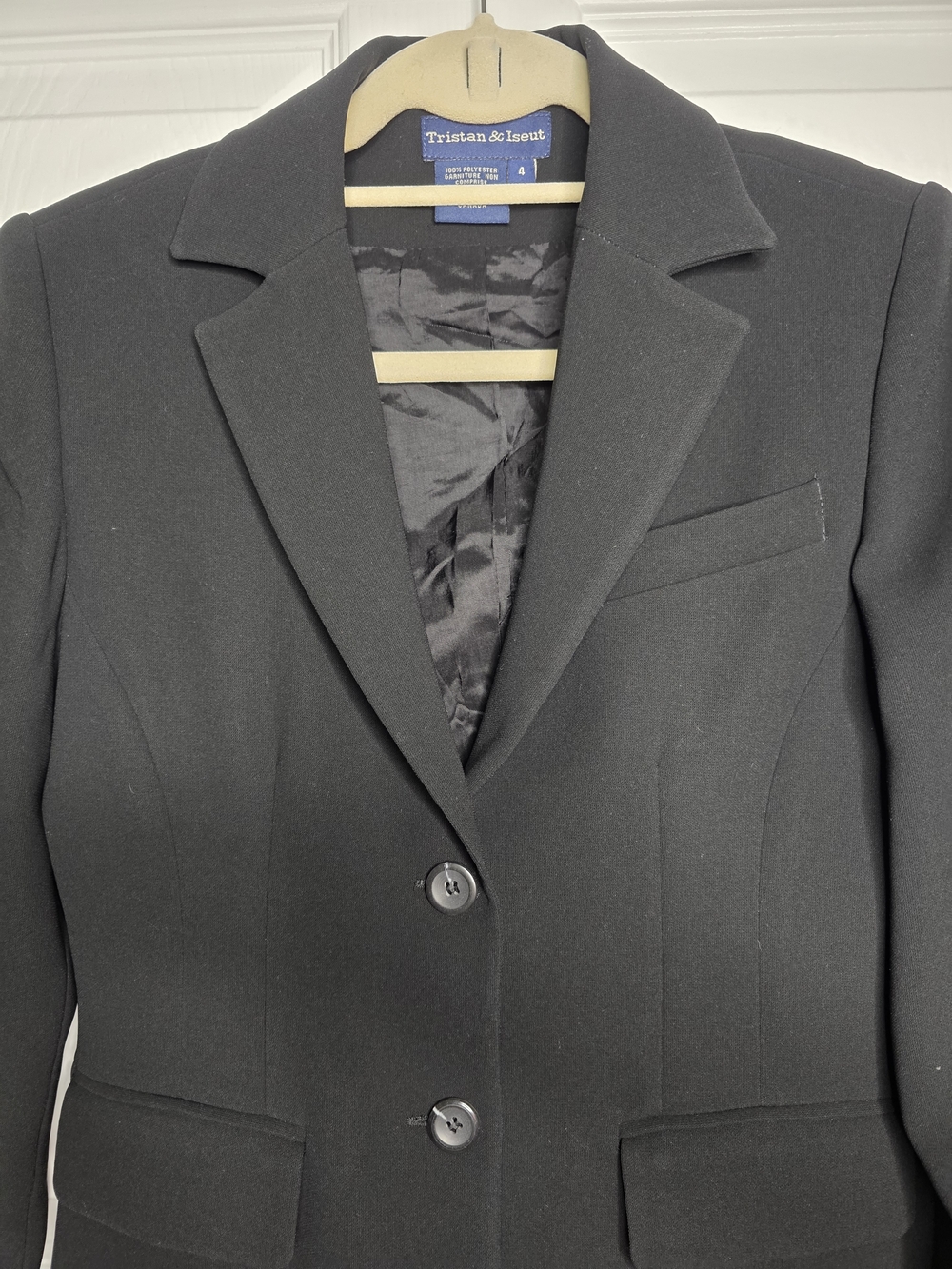 Tristan & Iseut Black Women's Tailored Blazer Made In Canada Size 4 - Picture 4 of 16